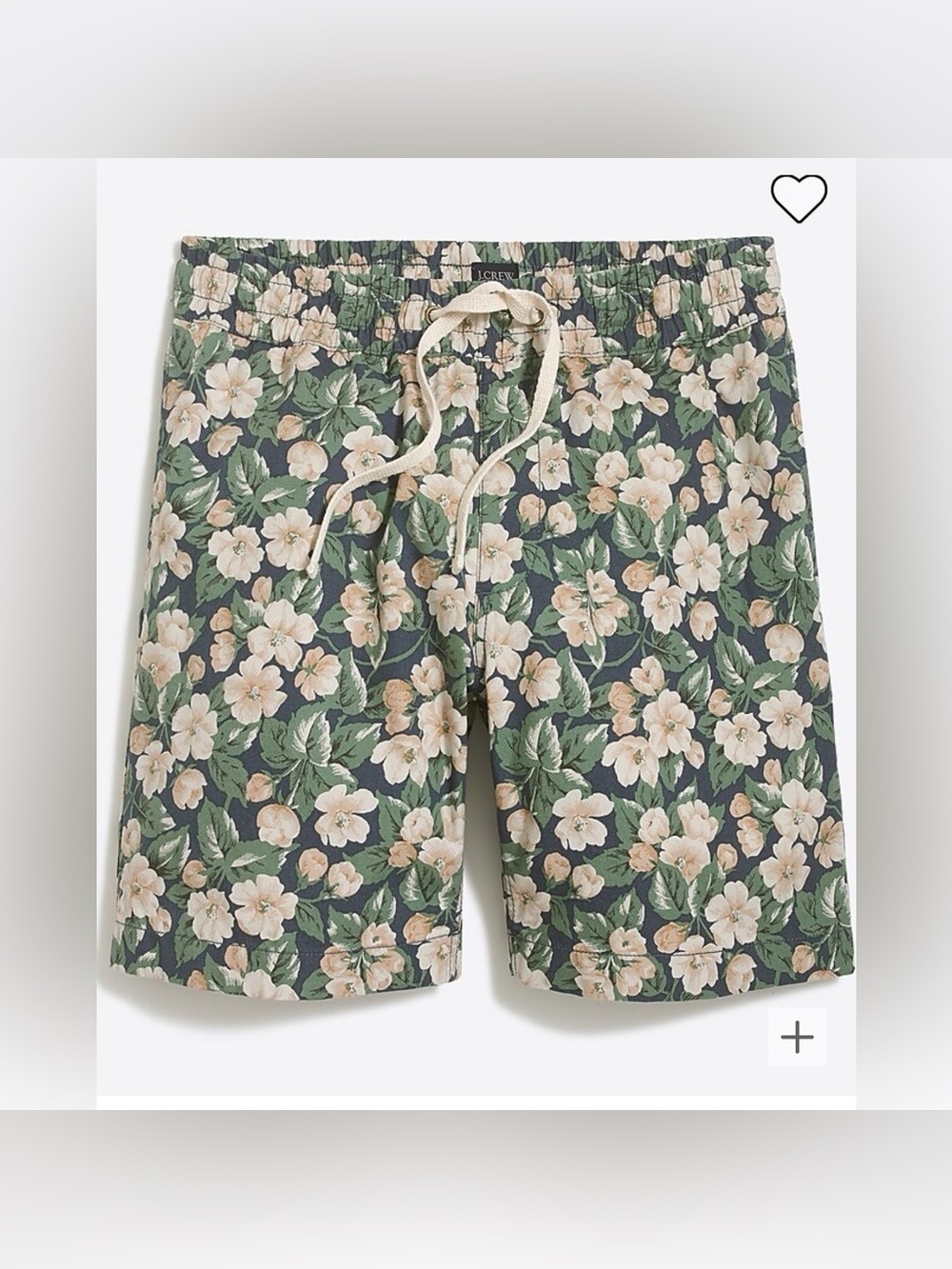 J CREW Men’s Reade Lightweight Floral Elastic Waist Floral Swim Trunks Size S